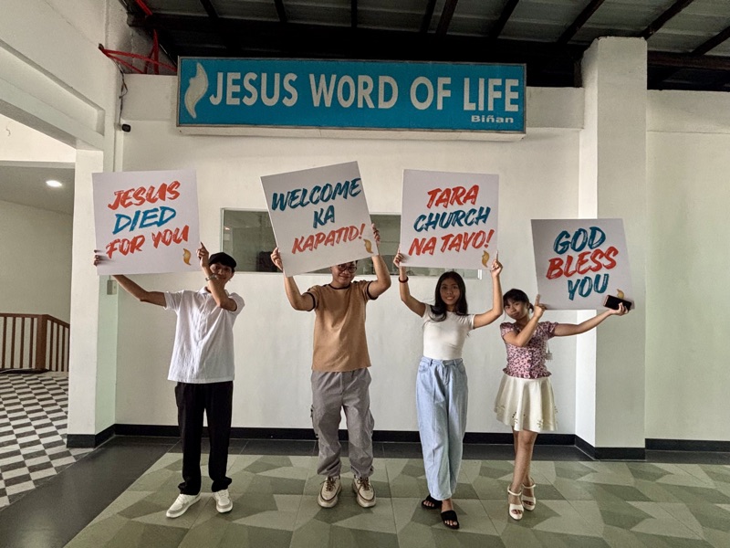 Members inside the church